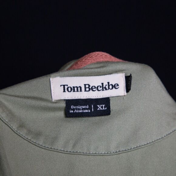 Men's Tom Beckbe Green Pullover 1/4 Zip Lightweight Vest Sz XL - Picture 7 of 7
